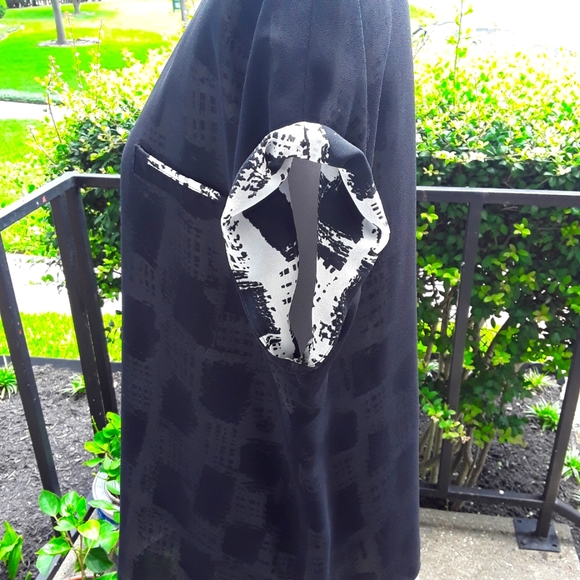 F&F Florence and Fred SHEER BLK/WHITE TOP SZ MED - Picture 1 of 4